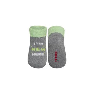 Šedo-zelené kojenecké ponožky I'm New Here obraz