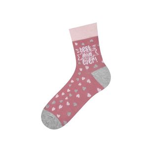 Růžové vzorované ponožky Best Mom Ever obraz