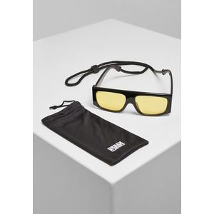 Urban Classics Sunglasses Raja with Strap black/yellow obraz