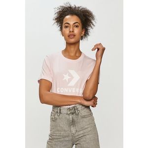 Růžové dámské tričko s potiskem Converse obraz