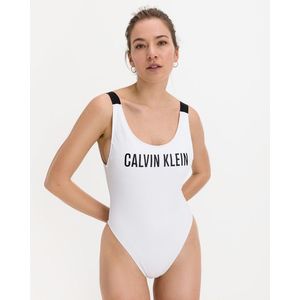 Calvin Klein Jednodílné plavky Bílá obraz