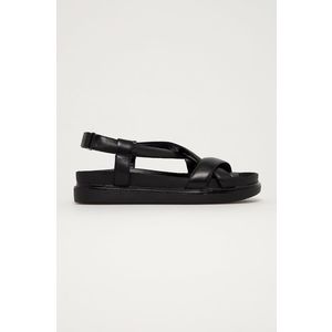 Černé dámské kožené sandály Vagabond obraz