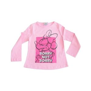 Minnie mouse světle růžové dívčí tričko s dlouhými rukávy obraz