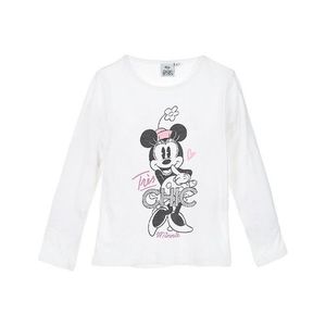 Minnie mouse bílé dívčí tričko s dlouhými rukávy obraz