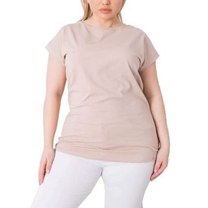 Béžové dámské tričko s krátkými rukávy obraz