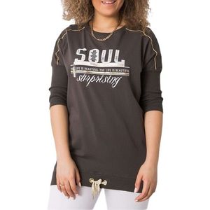 Khaki dámské tričko s nápisem soul obraz