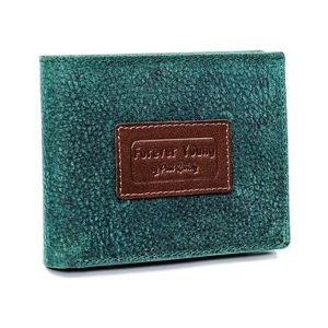 Pánská zelená kožená peněženka forever young obraz