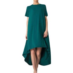 Smaragdové asymetrické basic šaty obraz