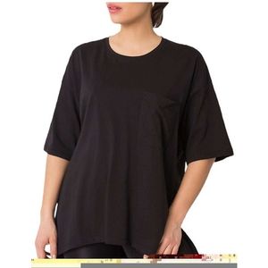 černé dámské oversize tričko obraz