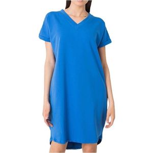 Modré dámské basic šaty obraz