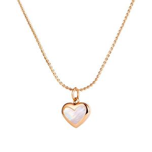 Ocelový náhrdelník, měděná barva - jemný řetízek, přívěsek ve tvaru srdce s duhovými odlesky obraz
