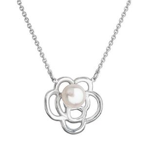 Evolution Group Perlový náhrdelník s pravou říční perlou bílá kytička 22034.1 obraz