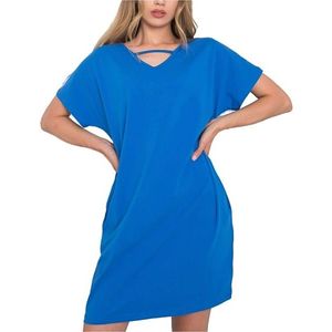 Modré dámské volné šaty obraz