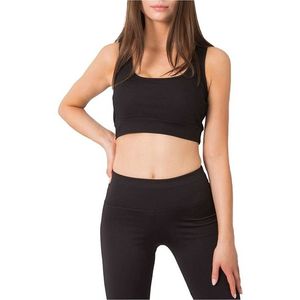 černý dámský crop top obraz