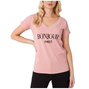 Růžové dámské tričko s nápisem obraz