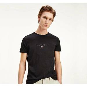 Tommy Hilfiger pánské černé tričko Essential obraz
