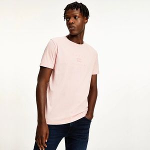 Tommy Hilfiger pánské růžové triko Tonal obraz