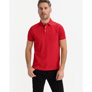Tommy Hilfiger pánské červené polo tričko obraz