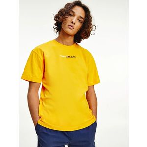 Tommy Jeans pánské žluté tričko obraz