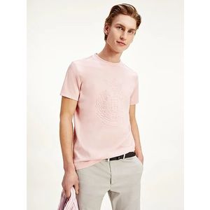 Tommy Hilfiger pánské růžové triko Emboss obraz