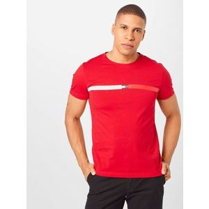Tommy Hilfiger pánské červené triko Global Stripe Chest obraz