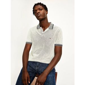 Tommy Hilfiger pánské šedé polo Honeycomb obraz