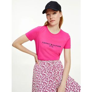 Tommy Hilfiger dámské růžové triko obraz