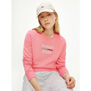 Tommy Jeans dámská růžová mikina obraz