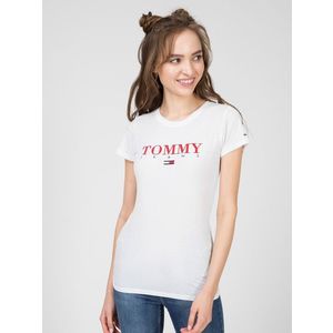 Tommy Jeans dámské bílé tričko Essential obraz