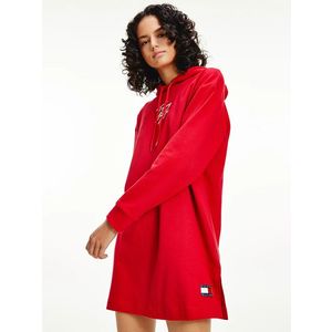 Tommy Hilfiger dámské červené mikinové šaty obraz