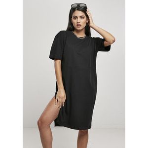 Urban Classics Ladies Organic Oversized Slit Tee Dress black obraz