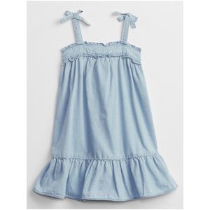 Modré holčičí dětské šaty denim dress obraz