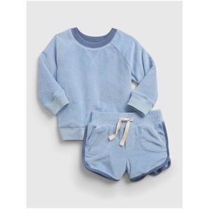 Modrý klučičí baby set knit outfit obraz