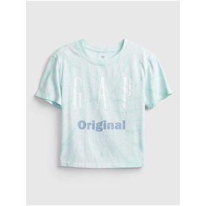Modré holčičí dětské tričko GAP Logo original t-shirt obraz