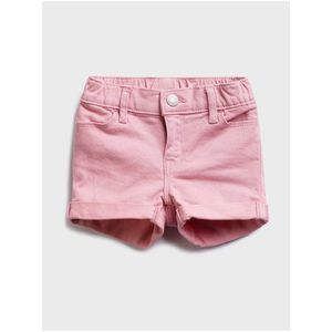 Růžové holčičí dětské džínové kraťasy denim shorts obraz