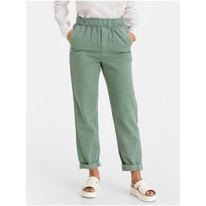 Zelené dámské kalhoty high rise paperbag pull-on pants GAP obraz