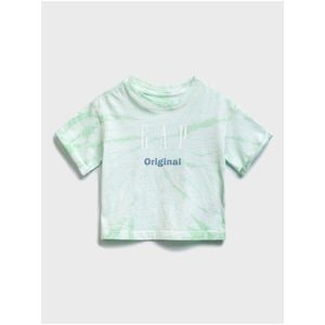 Modré holčičí dětské tričko GAP Logo t-shirt obraz