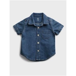 Modrá klučičí dětská košile denim shirt GAP obraz