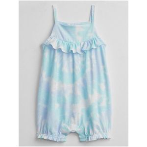 Modrý holčičí baby overal ruffle tie-dye shorty one-piece GAP obraz