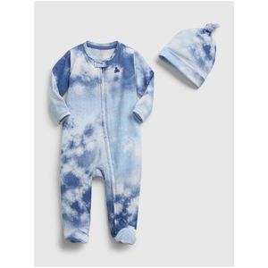 Modrý holčičí baby overal 100% organic cotton first favorite tie-dye one-piece GAP obraz
