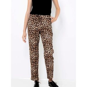 Béžové kalhoty s leopardím vzorem CAMAIEU obraz