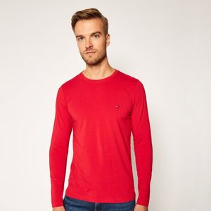 Tommy Hilfiger pánské červené triko s dlouhým rukávem obraz