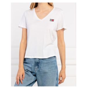 Tommy Jeans dámské bílé triko obraz