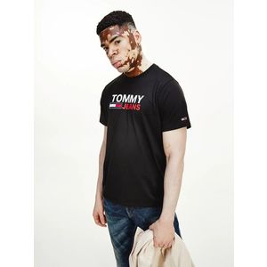 Tommy Jeans pánské černé triko CORP LOGO obraz