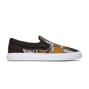 DC Shoes x Basquiat Manual Slip-on Shoes-7.5 černé ADYS300689-BGP-7.5 obraz