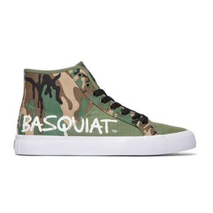 DC Shoes x Basquiat Manual High-Top Camo Shoes 7 zelené ADYS300687-BLM-7 obraz