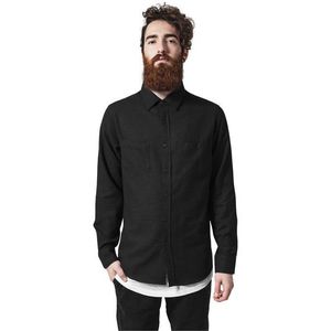 Urban Classics Checked Flanell Shirt blk/blk obraz