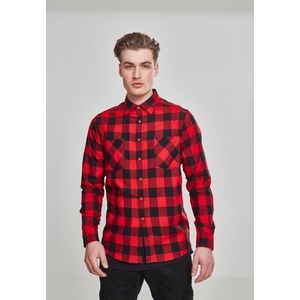 Urban Classics Checked Flanell Shirt blk/red obraz