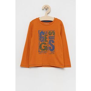 Guess - Dětská bavlněná košile s dlouhým rukávem obraz