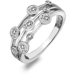 Hot Diamonds Luxusní stříbrný prsten s topazy a diamantem Willow DR207 52 mm obraz